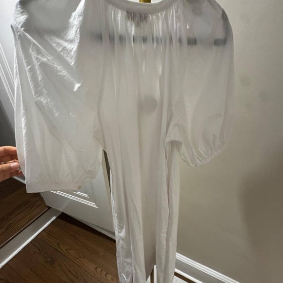 STAUD Vincent Dress Long - White (Size M) - Picture 2 of 3